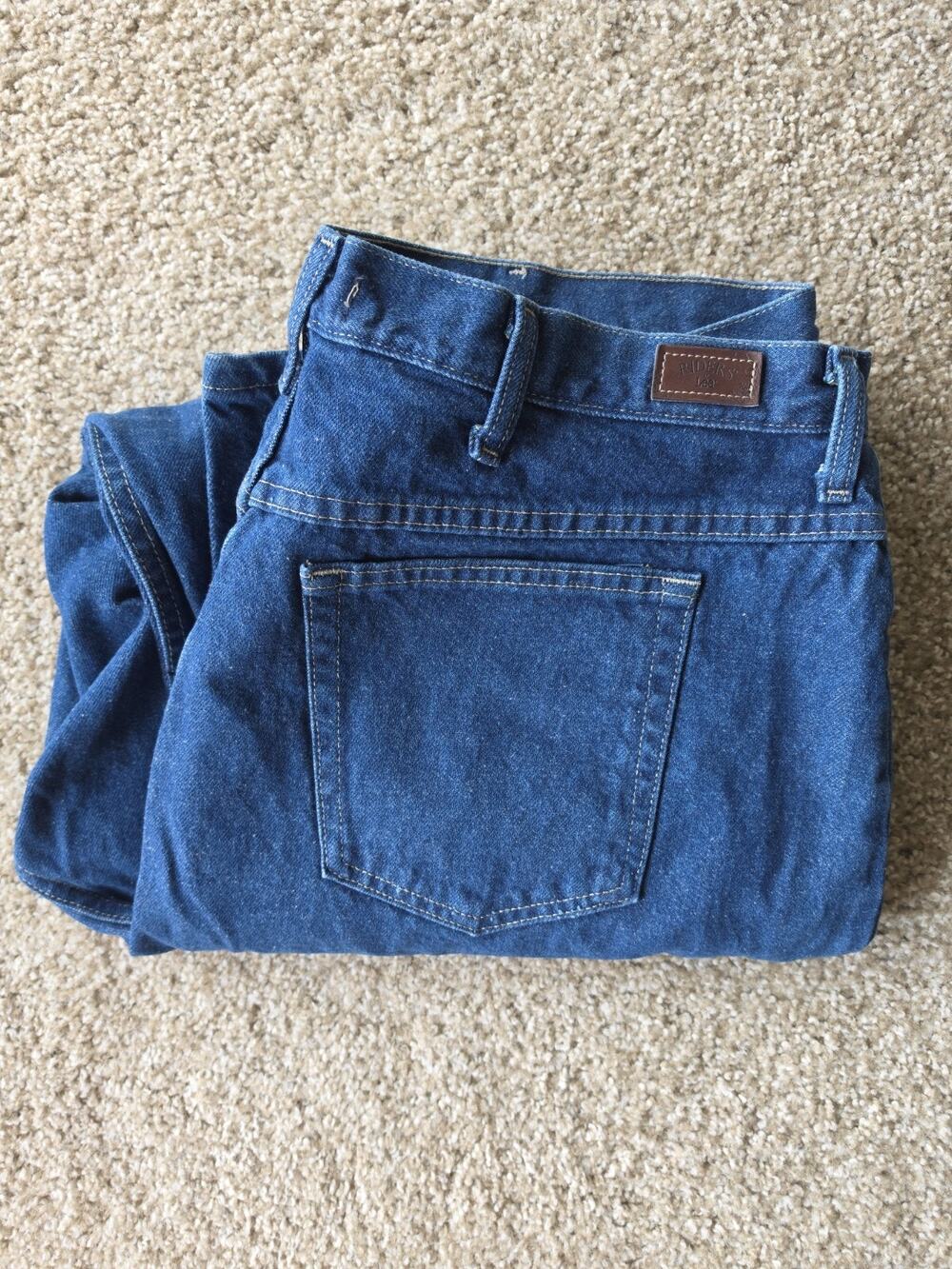 Vintage Riders By Lee Womens Relaxed Blue Denim Jeans Medium Wash, Size 22W M